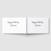 ハッピーバースデーの名前のタイトルシンプルミニマル追加 ゲストブック (全面)