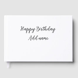 ハッピーバースデーの名前のタイトルシンプルミニマル追加 ゲストブック