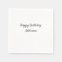 ハッピーバースデーの名前のタイトルシンプルミニマル追加