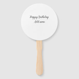 ハッピーバースデーの名前のタイトルシンプルミニマル追加 ハンドファン