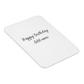 ハッピーバースデーの名前のタイトルシンプルミニマル追加 マグネット (右側)