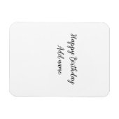 ハッピーバースデーの名前のタイトルシンプルミニマル追加 マグネット (横)