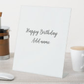 ハッピーバースデーの名前のタイトルシンプルミニマル追加 台座サイン (インサイチュ)