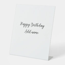 ハッピーバースデーの名前のタイトルシンプルミニマル追加 台座サイン