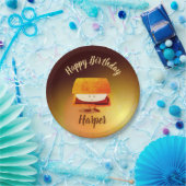 ハッピーバースデーの名前紙プレート ペーパープレート (パーティー)