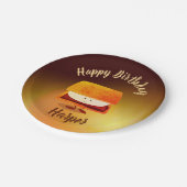 ハッピーバースデーの名前紙プレート ペーパープレート (アングル)