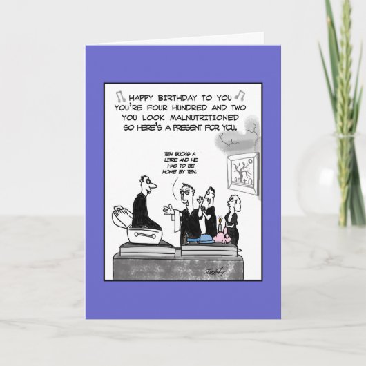 ハッピーバースデーの吸血鬼カード カード (正面)