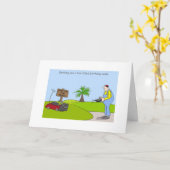 ハッピーバースデーの園芸カード、おもしろいな庭師 カード (黄色い花)