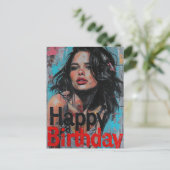 ハッピーバースデーの壁画 ポストカード (スタンド正面)