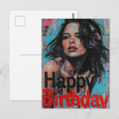 ハッピーバースデーの壁画 ポストカード (正面/裏面)