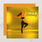 ハッピーバースデーの女の子と踊り (正面/裏面)