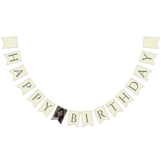 ハッピーバースデーの女の子の写真のバンティングバナー バンティングフラッグ (全)