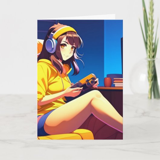 ハッピーバースデーの女クールの子へEver Anime カード (正面)