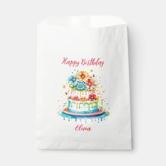 ハッピーバースデーの妹パーソナライズされた フェイバーバッグ (正面)