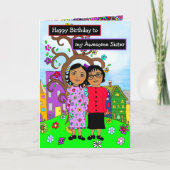 ハッピーバースデーの妹素晴らしへ カード (正面)