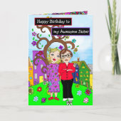 ハッピーバースデーの妹素晴らしへ カード (正面)