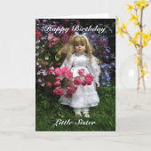 ハッピーバースデーの妹 カード (黄色い花)