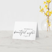 ハッピーバースデーの妻ギフト夫 カード (黄色い花)