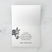 ハッピーバースデーの姉妹のカスタムで特別な馬の願い カード (内部)