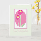 ハッピーバースデーの姉妹 カード (黄色い花)