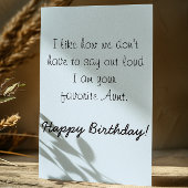 ハッピーバースデーの姪の叔母のユーモアおもしろい カード