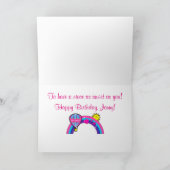 ハッピーバースデーの姪(Ang Name)カスタマイズ可能 カード (内部)