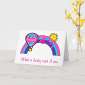 ハッピーバースデーの姪(Ang Name)カスタマイズ可能 カード (黄色い花)