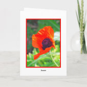 ハッピーバースデーの威厳があるな誕生日のケシ カード (裏面)