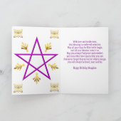 ハッピーバースデーの娘の小妖精や小人カード カード (内部)