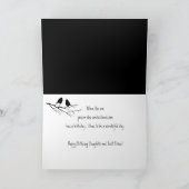 ハッピーバースデーの娘の特別な友人、2羽の鳥 カード (内部)