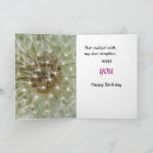 ハッピーバースデーの娘 カード (内部)