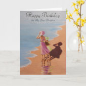 ハッピーバースデーの娘、挨拶状 カード (黄色い花)