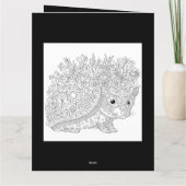 ハッピーバースデーの子どもと犬の着色 カード (裏面)