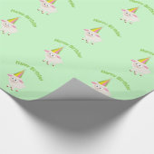 ハッピーバースデーの子ヒツジ ラッピングペーパー (角)