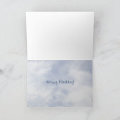 ハッピーバースデーの子犬と蝶のすごいかわいい カード (内部)