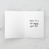 ハッピーバースデーの子犬の祝毛の実在毛 カード (内部)