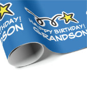 ハッピーバースデーの孫のカスタムな包装紙 ラッピングペーパー (ロールコーナー)