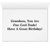 ハッピーバースデーの孫カード (内部横(下))