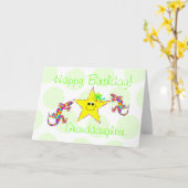 ハッピーバースデーの孫娘 カード (黄色い花)