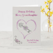 ハッピーバースデーの孫娘 カード (黄色い花)
