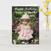 ハッピーバースデーの孫娘 カード (黄色い花)