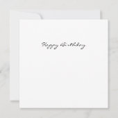 ハッピーバースデーの平らな写真カード カード (裏面)