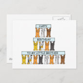 ハッピーバースデーの弟のかわいい猫。 ポストカード (正面/裏面)