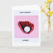 ハッピーバースデーの強打者 カード (黄色い花)