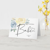 ハッピーバースデーの恋人への贈り物 カード (黄色い花)