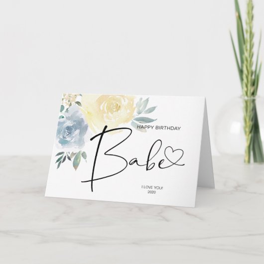 ハッピーバースデーの恋人への贈り物 カード (正面)