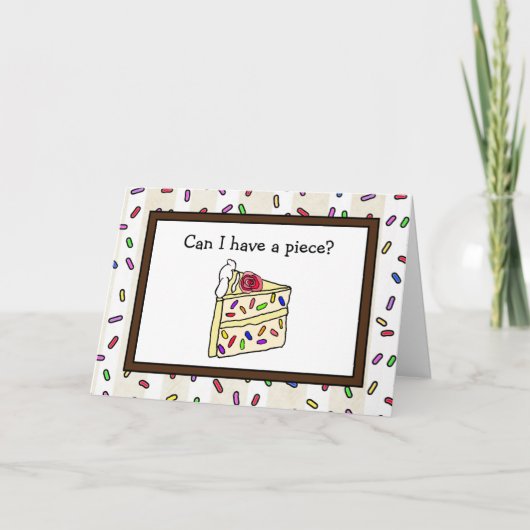 ハッピーバースデーの恋人ピースを持っていい? カード (正面)