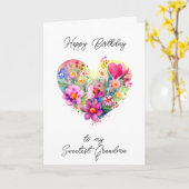 ハッピーバースデーの恋人 カード (黄色い花)