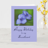 ハッピーバースデーの恋人 カード (黄色い花)