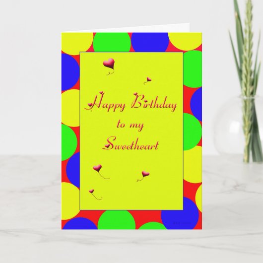 ハッピーバースデーの恋人 カード (正面)